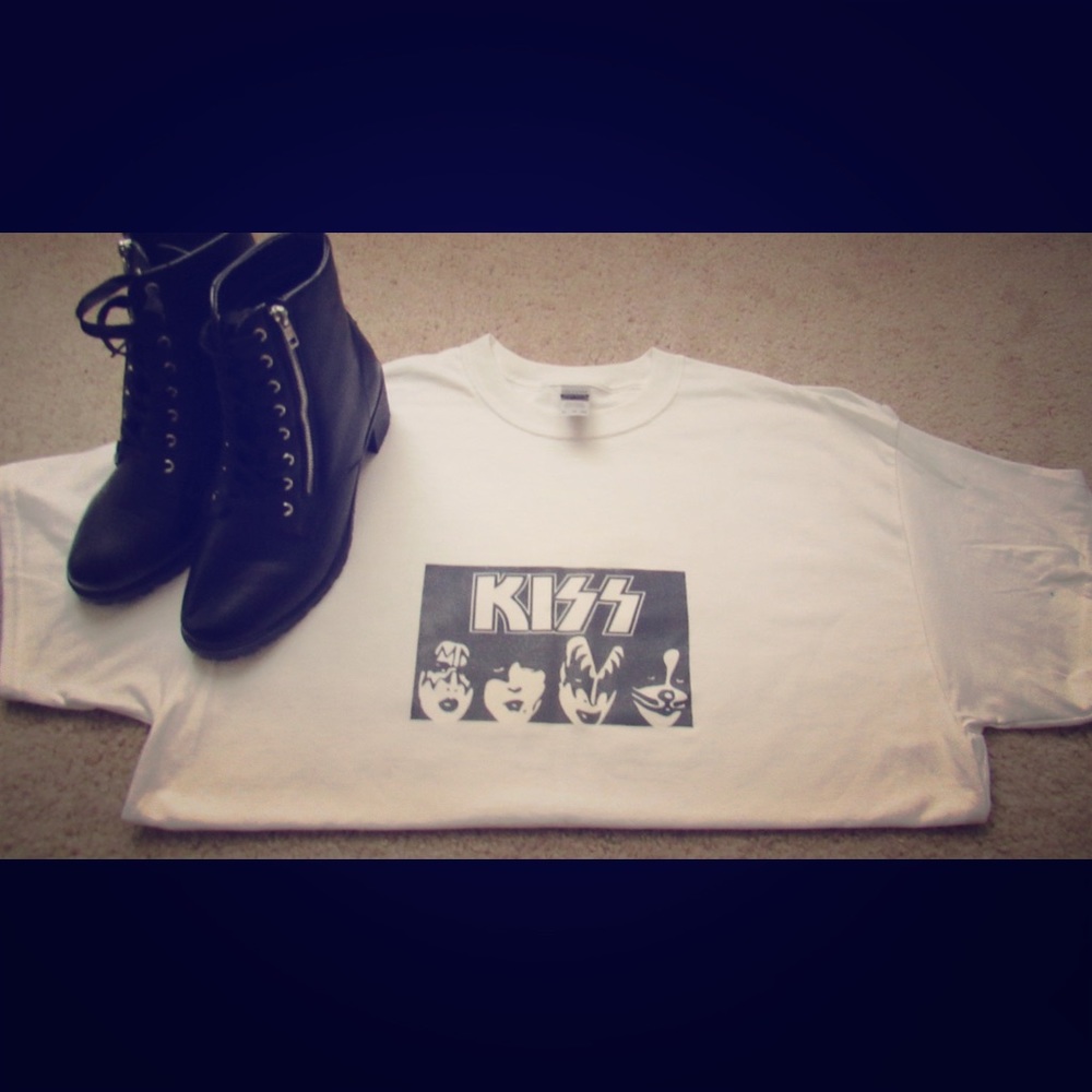 Oversize kiss band T-shirt